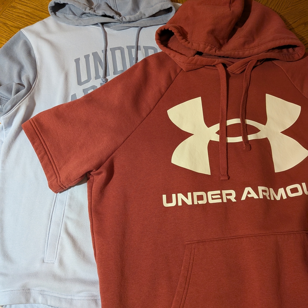Under Armour Red and Gray Hoodies